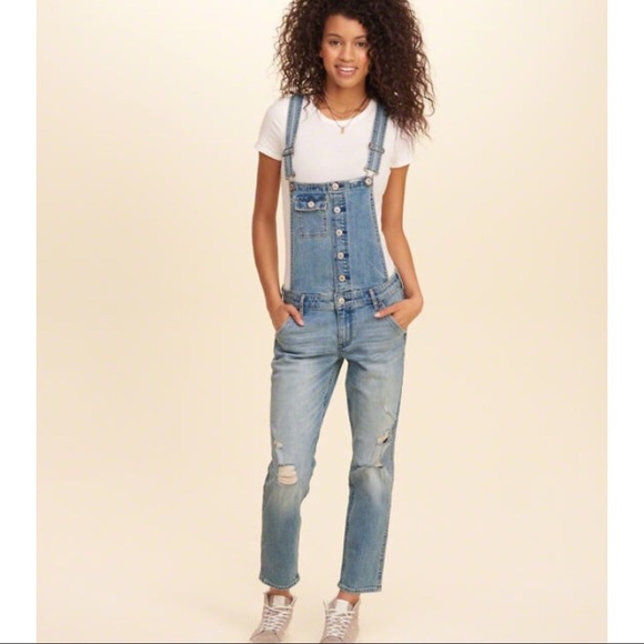 Hollister Pants - Trendy! Hollister Distressed Overalls